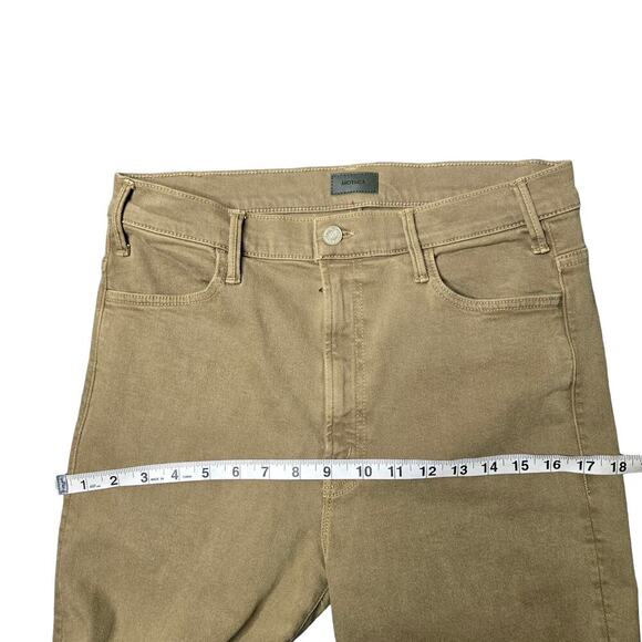 Mother The Hustle Ankle Fray Green Jeans - Picture 4 of 8